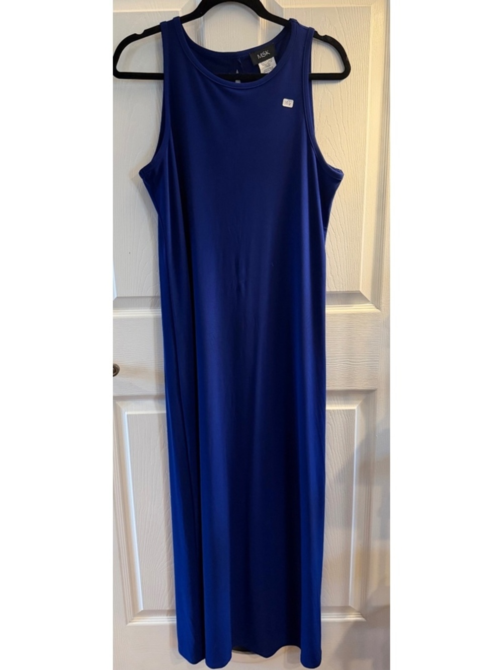 MSK Women's Sleeveless Maxi Dress in Royal Blue, Size Medium